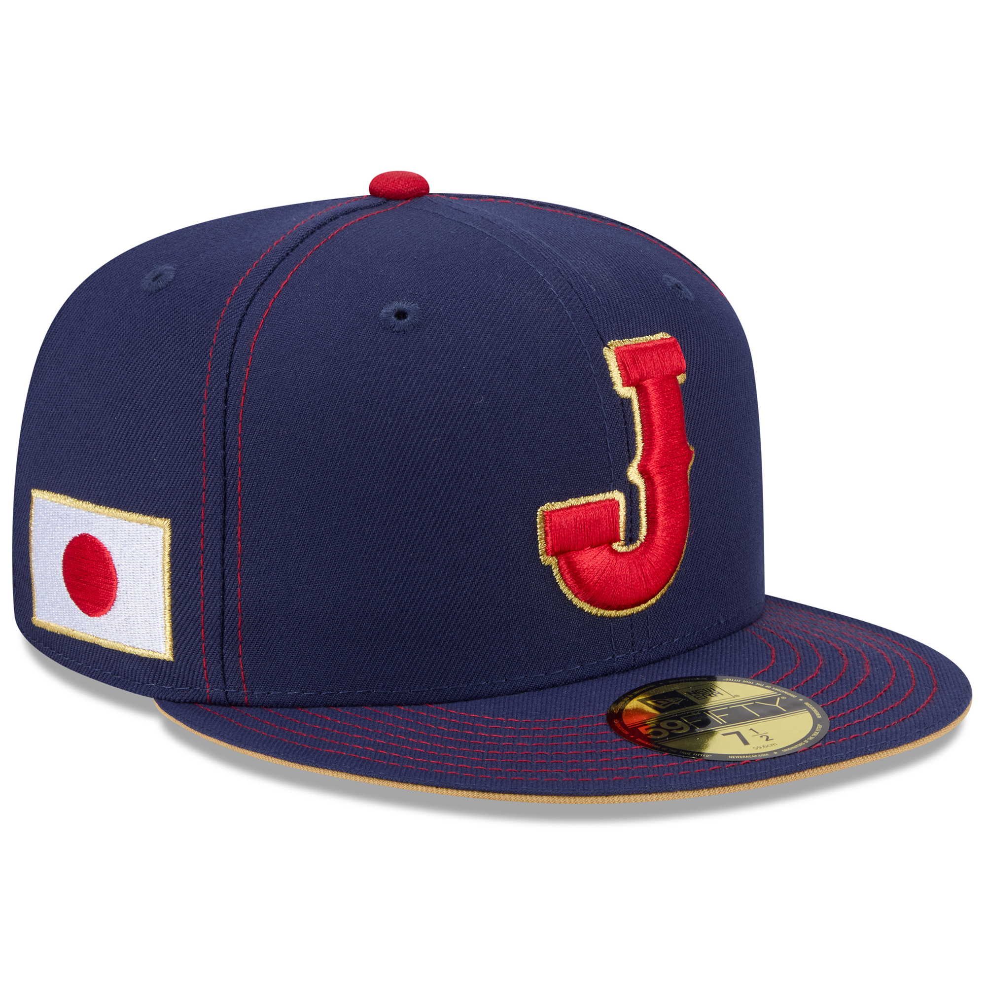 "New Era Herren-Baseballkappe in Marineblau, Japan-Design, World Baseball Classic 2026, 59FIFTY Fitted Cap" Image