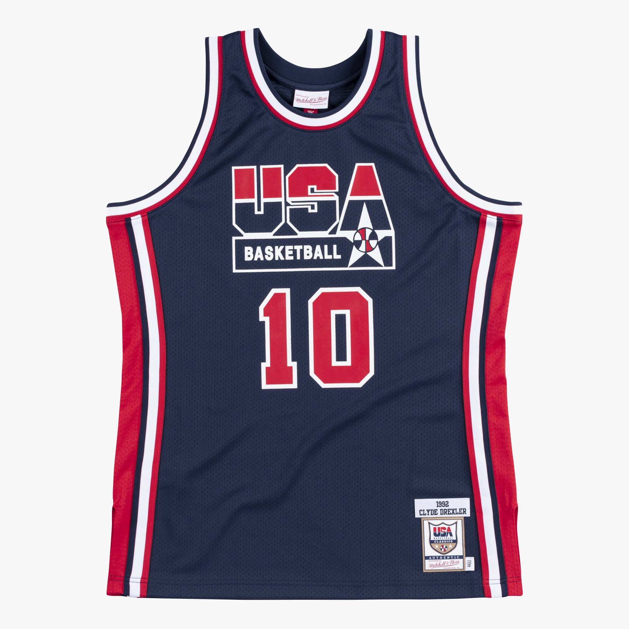 Maillot Authentic USA Basketball 1992 Mitchell & Ness – Bleu marine – Clyde Drexler - Homme Taille: M