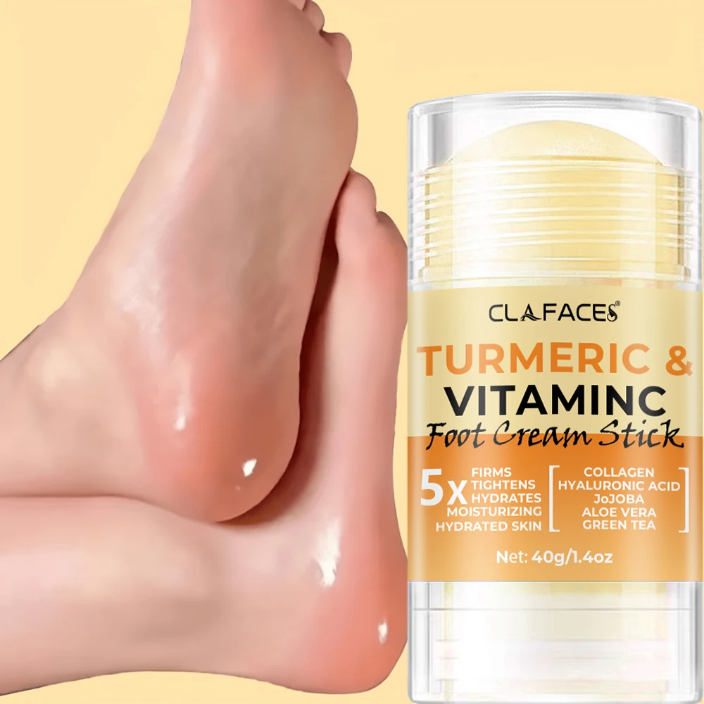 CLAFACES Vitamin C Fußcremestift zur Reparatur von Fersenscheuren, zur Erweichung von Hornhaut und abgestorbener Haut, Familiengröße Image