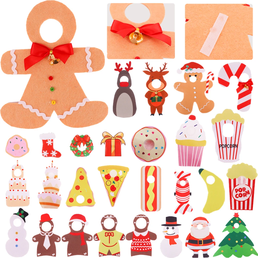 Vliesstoff Dekoration Puppenzubehör für 30 cm Elfenpuppe Roter Junge auf dem Regal Weihnachtsgeschenk Spielzeug für Mädchen