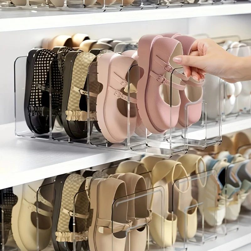Durchsichtiger Schuh-Organizer aus Kunststoff, platzsparendes vertikales Schuhregal, transparente Schuhaufbewahrungsbox für Zuhause, Eingangsbereich, Kinderschuhe