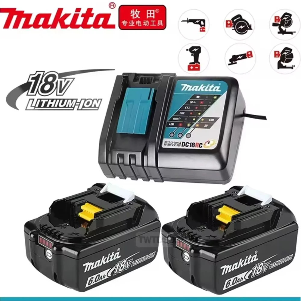 100 % Original Makita 6 Ah/5 Ah/3 Ah für Makita 18 V Akku BL1830B BL1850B BL1850 BL1840 BL1860 BL1815 Ersatz-Lithium-Akku Image