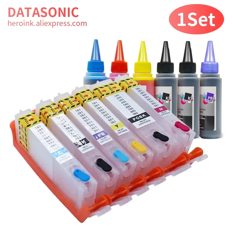 5 stücke PGI-580 CLI-581 Leere füllen Tinte patrone mit ARC Chips Für Canon TS6150 TS8150 TS9150 TR7550 TS8250 TS705 TS8350 TS6350 Image