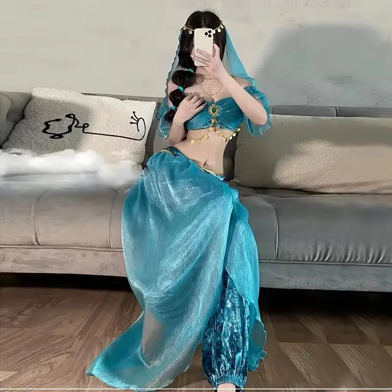 Sexy Göttin Uniformen Cosplay Ägyptische Königin Bauchtanz Aladdin Indischer Tanz Exotische Hotel Performance Nachtclub Kleidung Image