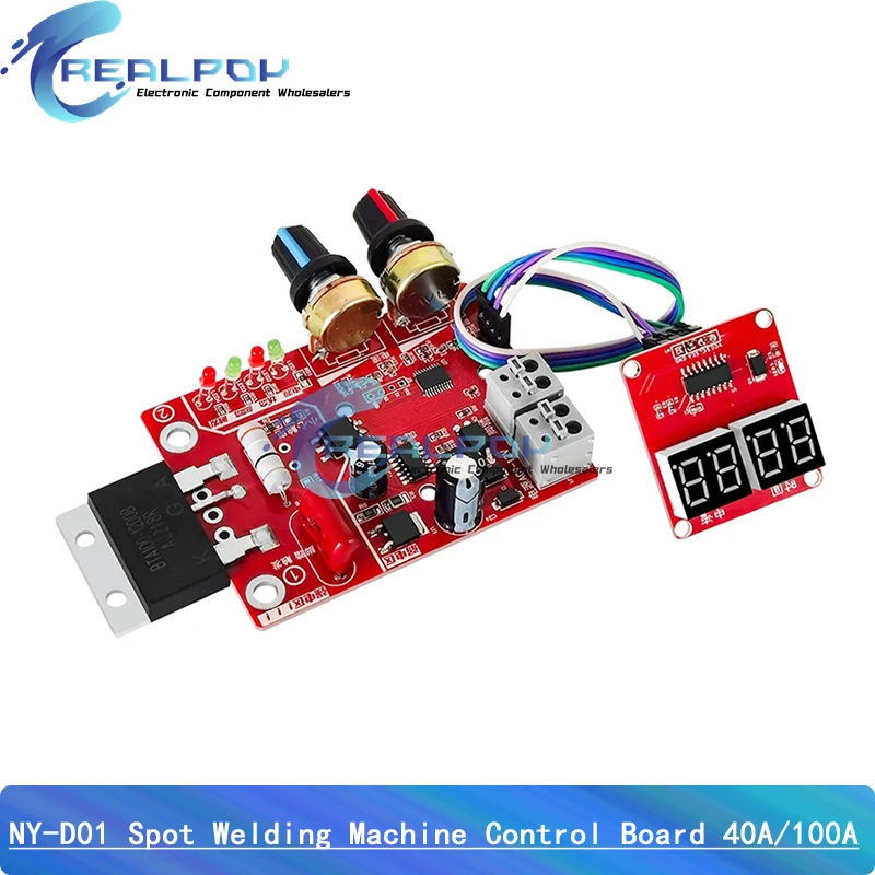 AC9-12V DIY NY-D01 Control Board 40A/100A Spot Schweißen Maschine Control Board Schweißer Panel Einstellen Zeit Strom Digital display Image