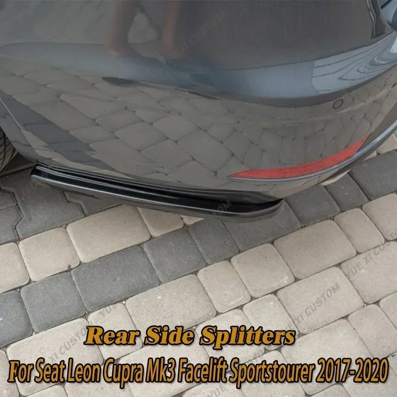 Für Seat Leon MK3 Facelift / Mk3.5 Cupra St 2017-2020 MAXTON Style Rear Side Spoiler Splitters Rear Side Diffuser Bodykit Image