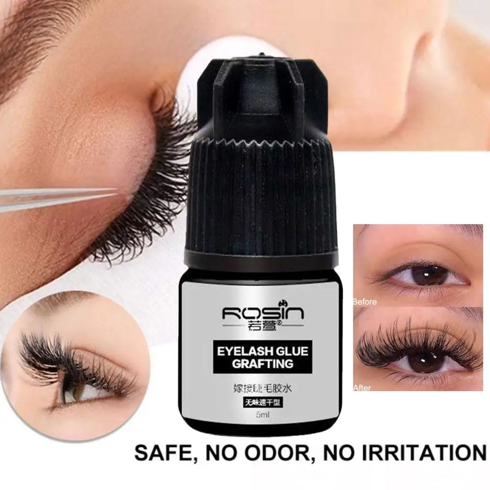 5 ml selbstpfropfender Wimpernverlängerungskleber, milde, geruchlose Formel für Wimpernanwendung, schnell trocknender, nicht reizender Augenkleber Image