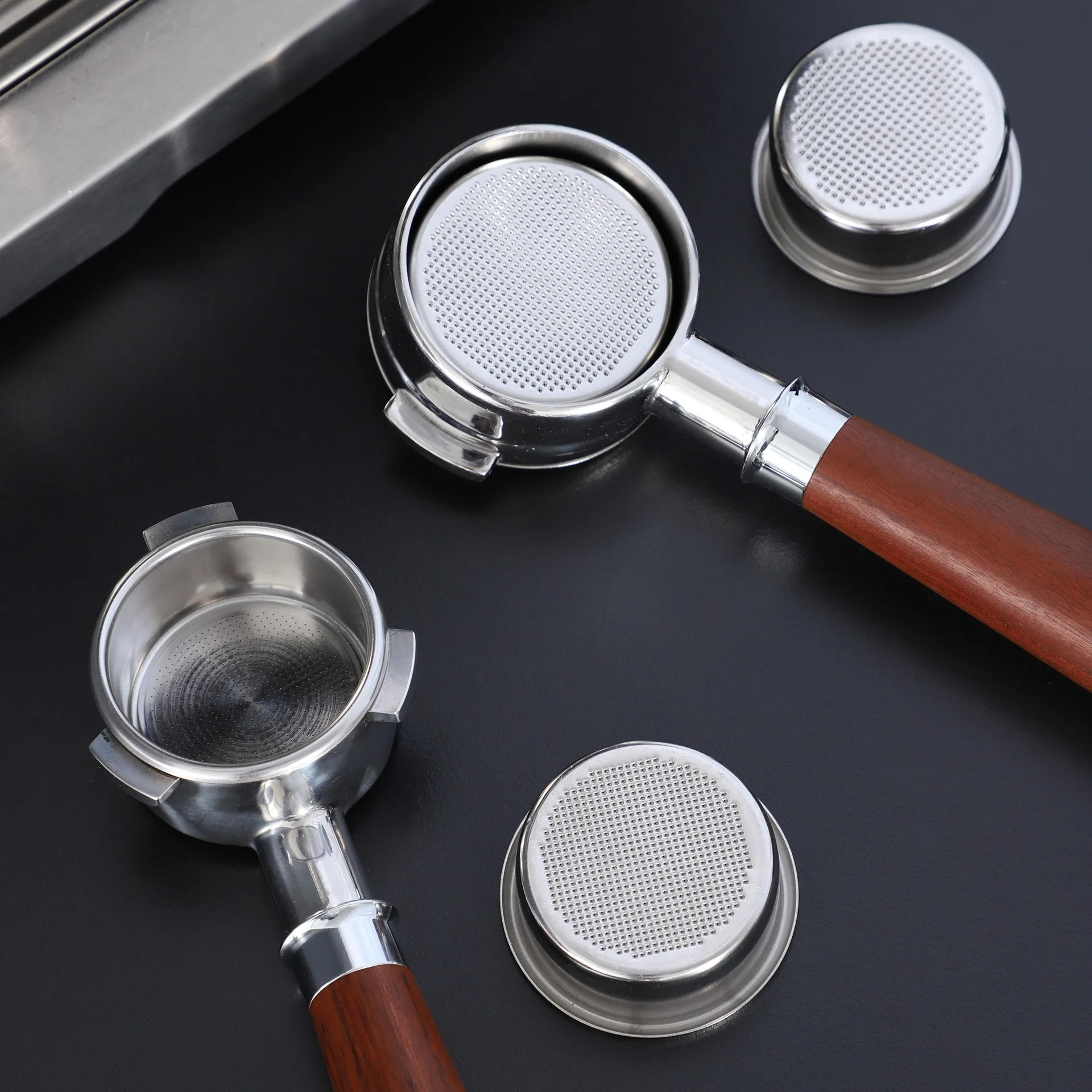 Kaffeefilterkorb 51mm 54mm 58mm Edelstahl Ersatz für Siebträger ohne Boden Pulverschale Barista Espresso-Werkzeuge