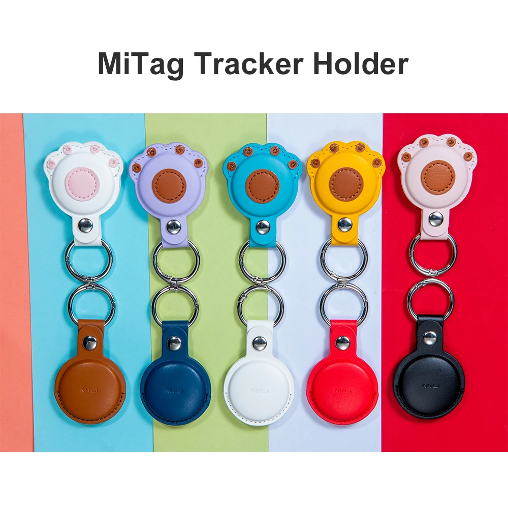 Schlüsselanhänger für MiTag Smart Tracker-Halter, Lifemate-Schutzhülle aus Leder, Tracker-Abdeckung, kompatibler Durchmesser 37/38 mm Image
