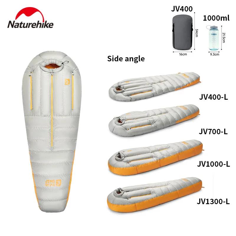 Naturehike Daunenschlafsack der Jv-Serie, leicht und rissfest, 20D, mit feuchtigkeitsbeständiger und temperaturverriegelnder Textur Image