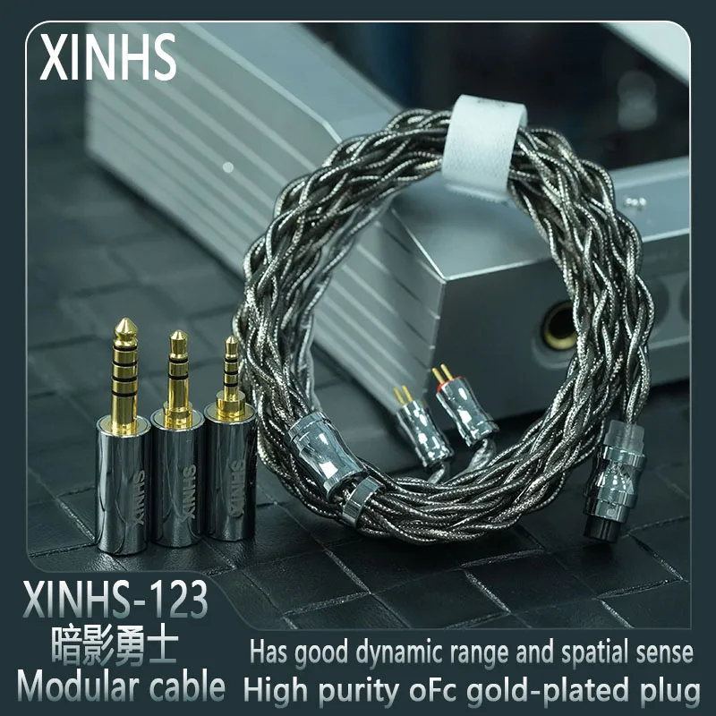 XINHS-123 Shadow Warrior 3-in-1 modulares Kabel, abnehmbarer Stecker, austauschbares HiFi-Upgrade-Kabel passend für HIMALAYA F1 Pro Image