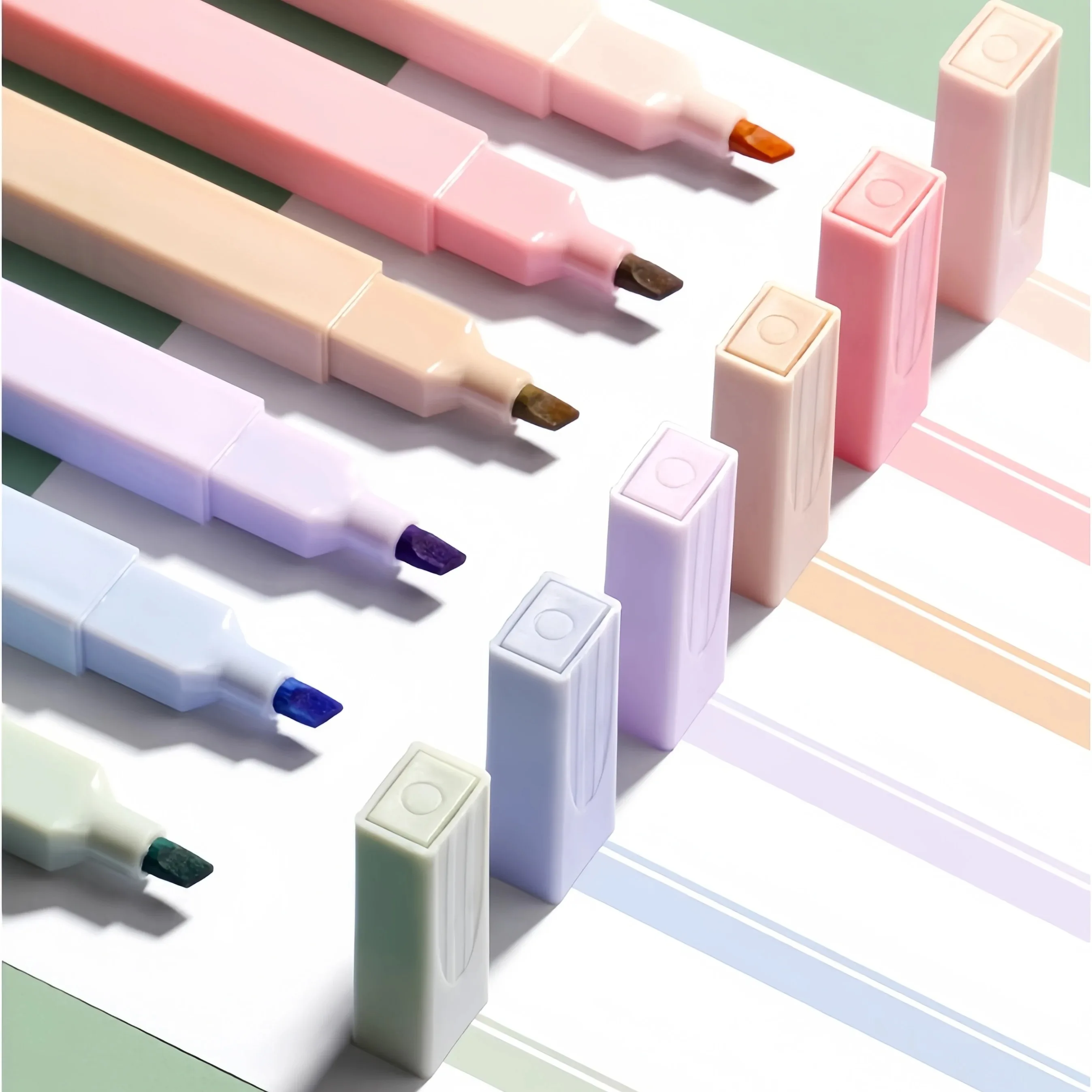 6 hellfarbige Textmarker für die Notizen von Schülern Image