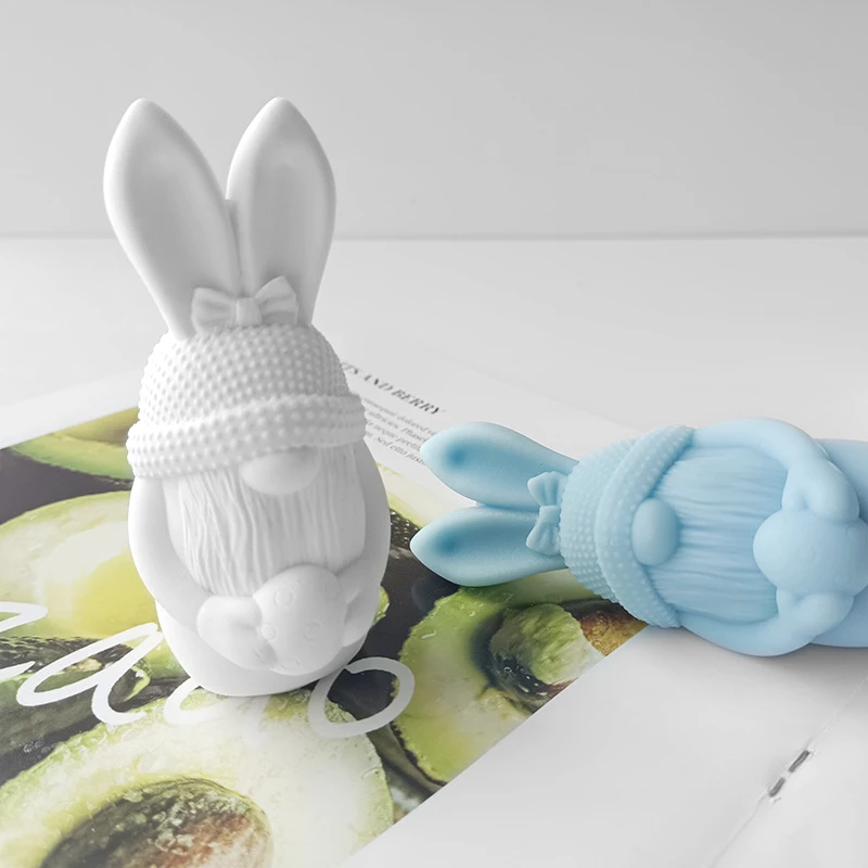 Silikon 3D Osterhasen Ei Form für DIY Gnome Kerzen Aromatherapie Gips Figuren Kreative Hause Dekorationen Lieferungen Image