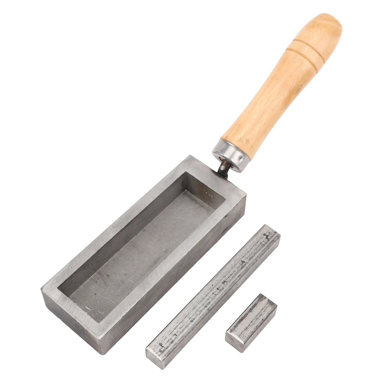 Silver Bar Gussform Silberbarrenform Gold Bar Gussform 10,2 cm tragbare Öl Gold Bar Gusseisen Barrenform für Heimwerker Image