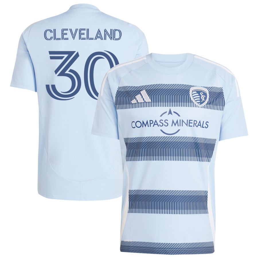 Stefan Cleveland Men's adidas Light Blue Sporting Kansas City 2025 One KC Replica Custom Jersey