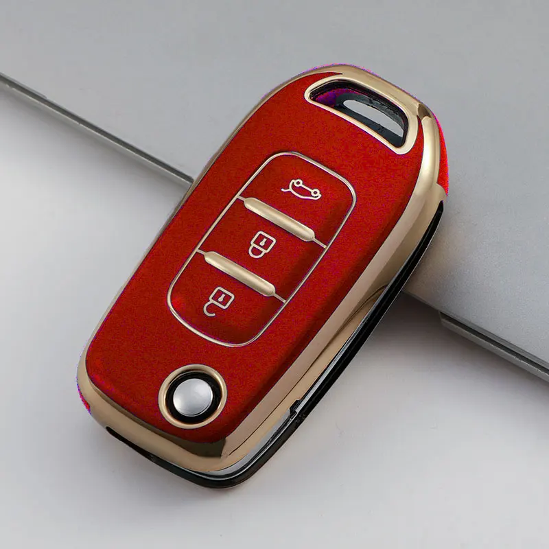 TPU Auto Flip Chiave Della Copertura Della Cassa per Renault Kadjar Captur Megane Sandero Stepway Logan Clio 5 Arkana Fob Borsette Portachiavi Accessori