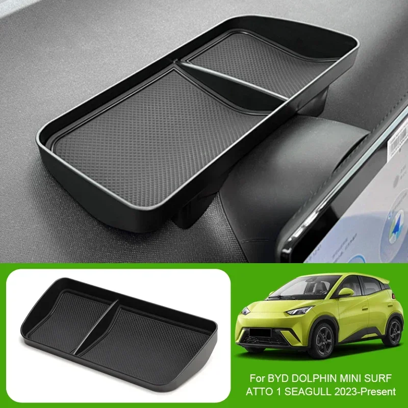 Organizer per bracciolo auto con vano portaoggetti sotto il vano di controllo centrale per BYD DOLPHIN MINI SURF ATTO 1 SEAGULL 2023-2026 con portabicchieri