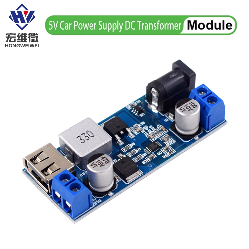 Convertitore buck di alimentazione step down DC-DC da 9 V-36 V a 5 V 5A Sostituisci il modulo di ricarica step-down USB regolabile LM2596S per il telefono