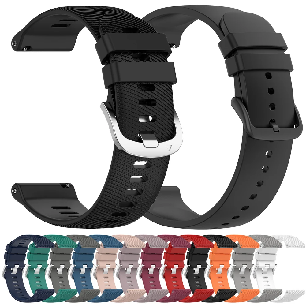 20mm 22mm Silikonarmband für Garmin Forerunner 245 Music 255 265 570 55 168 Venu 4 3 2 Smartwatch-Armband für Garmin Vivoactive 6 Image