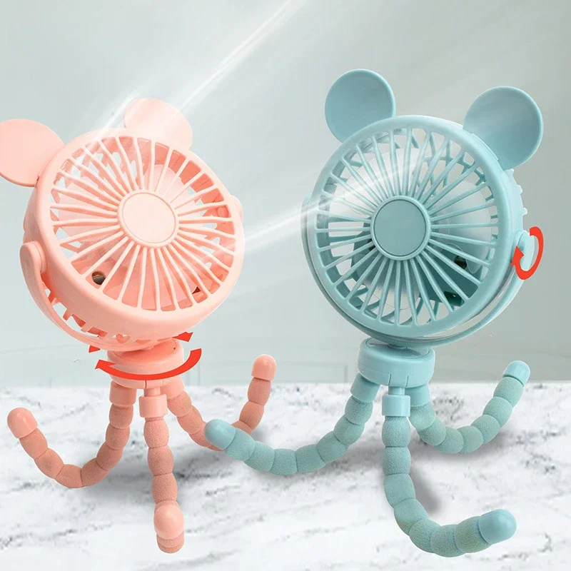 Camping Fan tragbare wiederauf ladbare Clip-On Handwagen Haushalts wagen Trolley 3 Geschwindigkeiten elektrische Mini leistungs starke Waren nach Hause Image