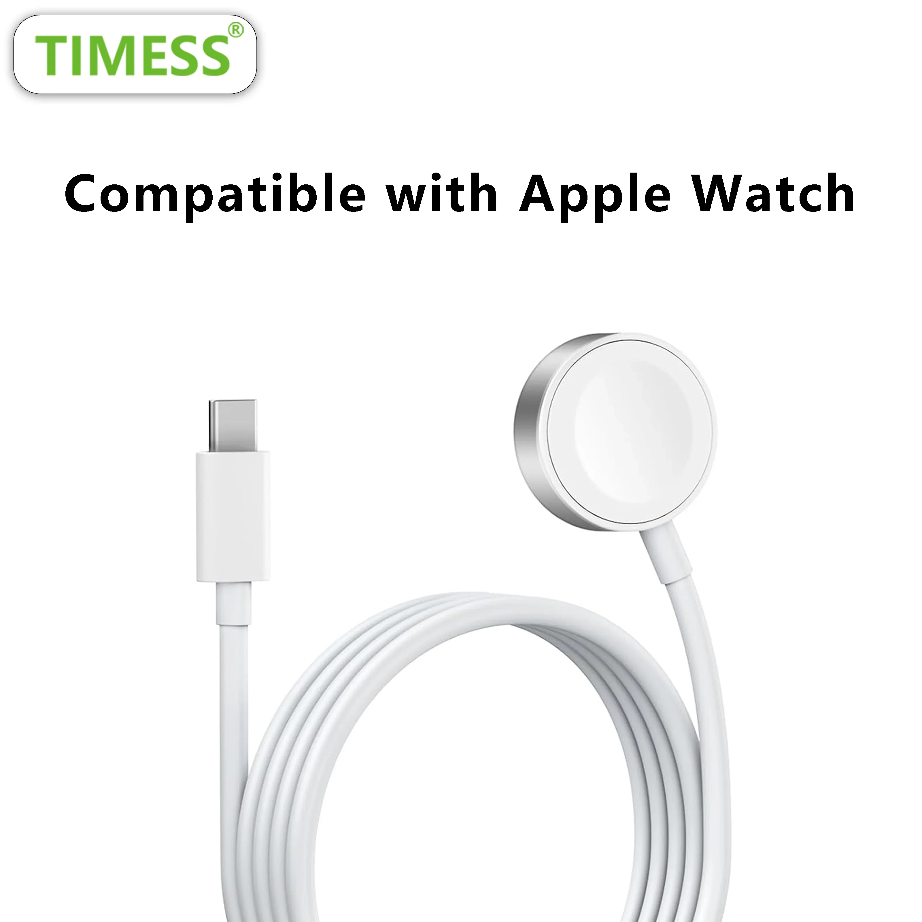 TIMESS Magnetisches Kabelloses Typ-C USB-A Schnell-Ladegerät für Apple Watch Ultra Serie 10 9 8 SE Ladekabel für iWatch Serie 7-1 Image