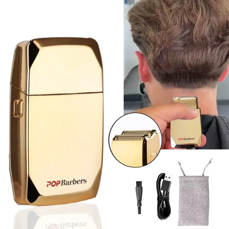 Pop Barbers Professionelle P600 Öl Kopf Kolben Elektrische Haar Clippers 0MM Cutter Kopf Elektrische Rasierer 9000RPM Haar Trimmer Image