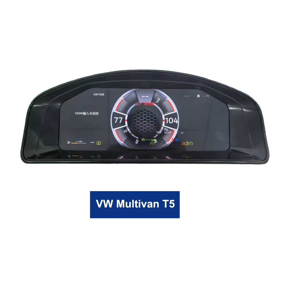 Digitales Virtuelles Cockpit für Volkswagen VW Transporter Multivan T5 Bildschirm Instrumentencluster LCD-Armaturenbrett Image