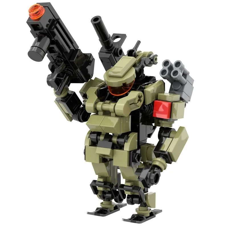 MOC Baustein Taktische Mech Mini Figur Montage Modell Display Anime Cartoon Dekorative Spielzeug Urlaub Geschenk Sammlerstück Image