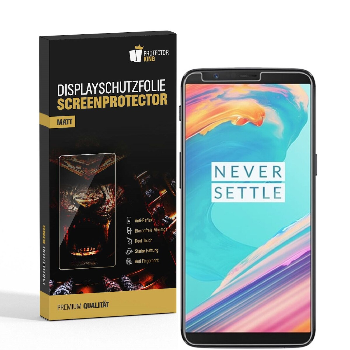 6x Displayfolie für OnePlus 5T ANTI-REFLEX Displayschutzfolie Schutzfolie MATT Image