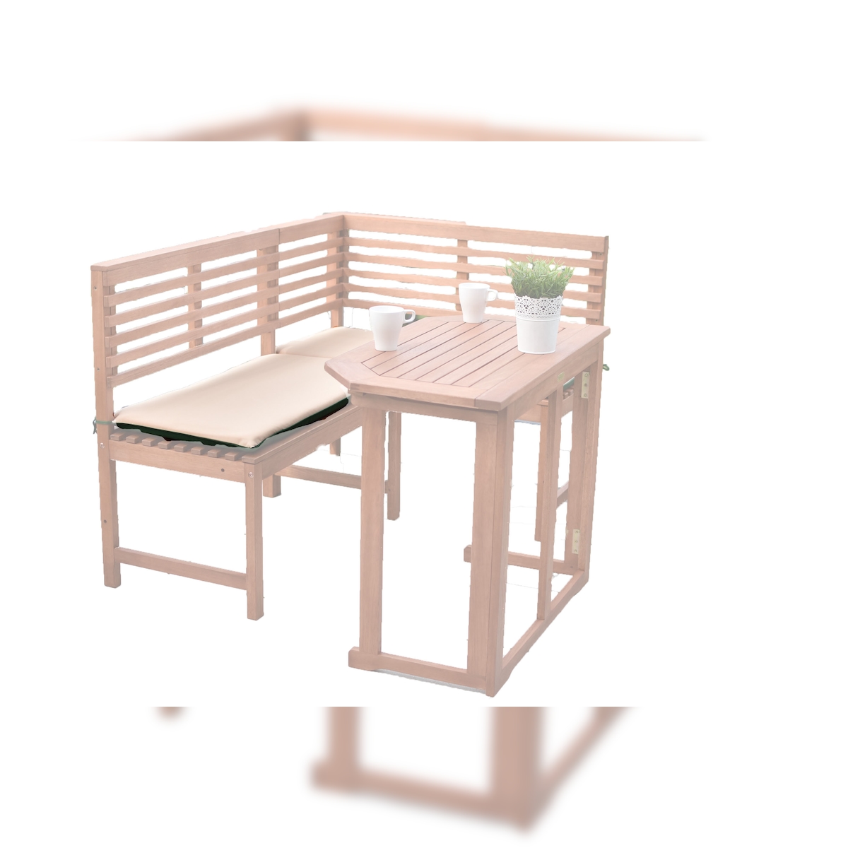 Merxx Kissen für Eckbank, 100 x 46 x 5 cm, Grün/Beige Image