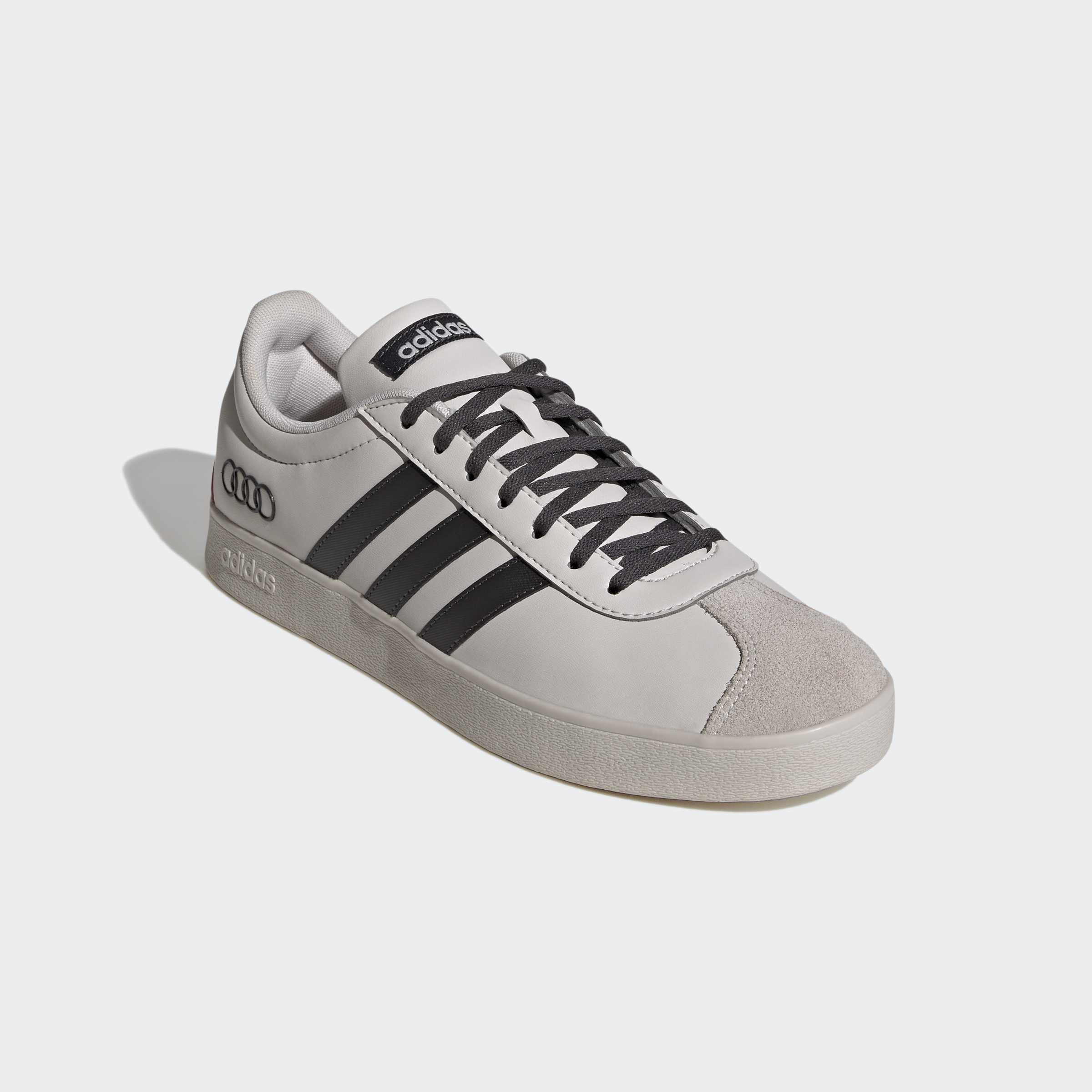 Sneaker ADIDAS PERFORMANCE "AUDI F1 TEAM VL COURT", Gr. 41, chalk pearl, utility schwarz, hi, res rot, Schuhe Sneaker