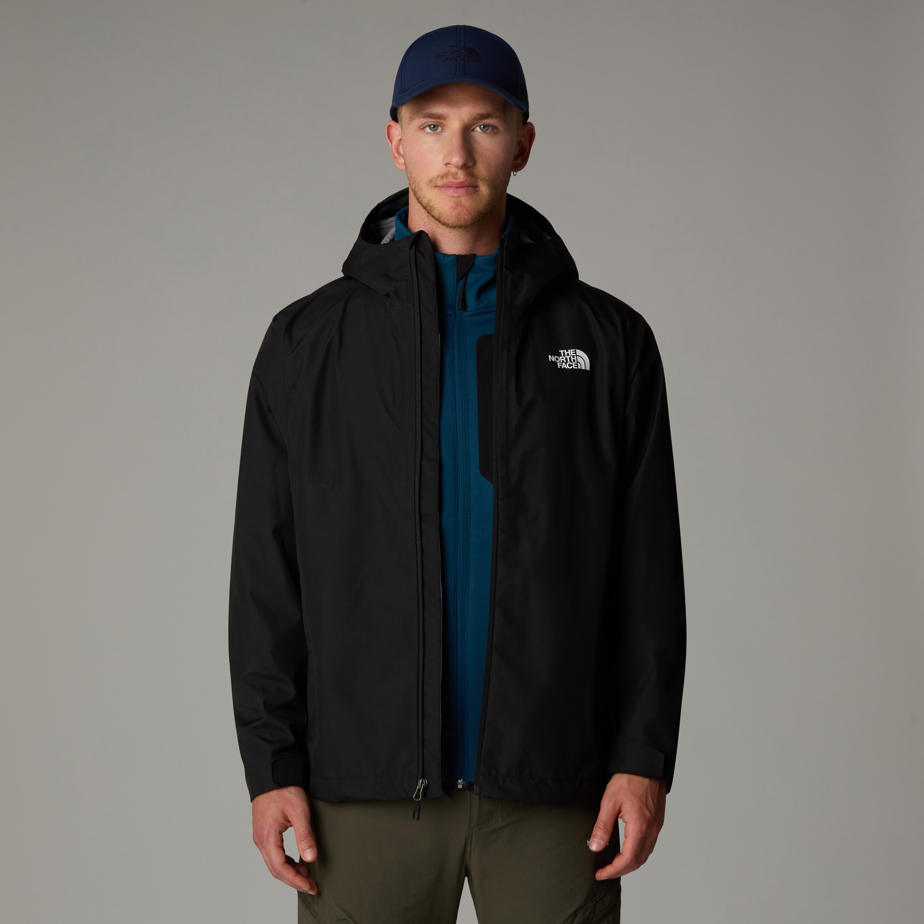 Funktionsjacke THE NORTH FACE "M WHITON 3L JACKET", Herren, Gr. S, tnf schwarz, npf, Obermaterial: 76% Polyester, 24% Nylon, Jacken Funktionsjacke, 3-Lagen-Schutz, wasserdicht, atmungsaktiv – Übergangsjacke