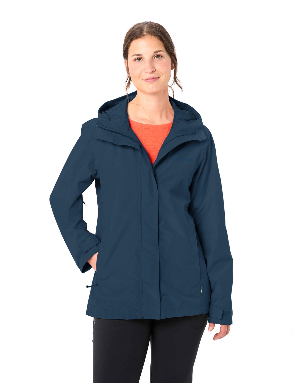 Regenjacke VAUDE "WOMEN'S STRATHCONA JACKET", Damen, Gr. 36, schwarz sea, Web, Obermaterial: 100% Polyester. Futter: 100% Polyester, unifarben, regular fit taillenbedeckt, Rundhals, eingesetzt gerader Abschluss, Jacken Regenjacke, für Sport- und...