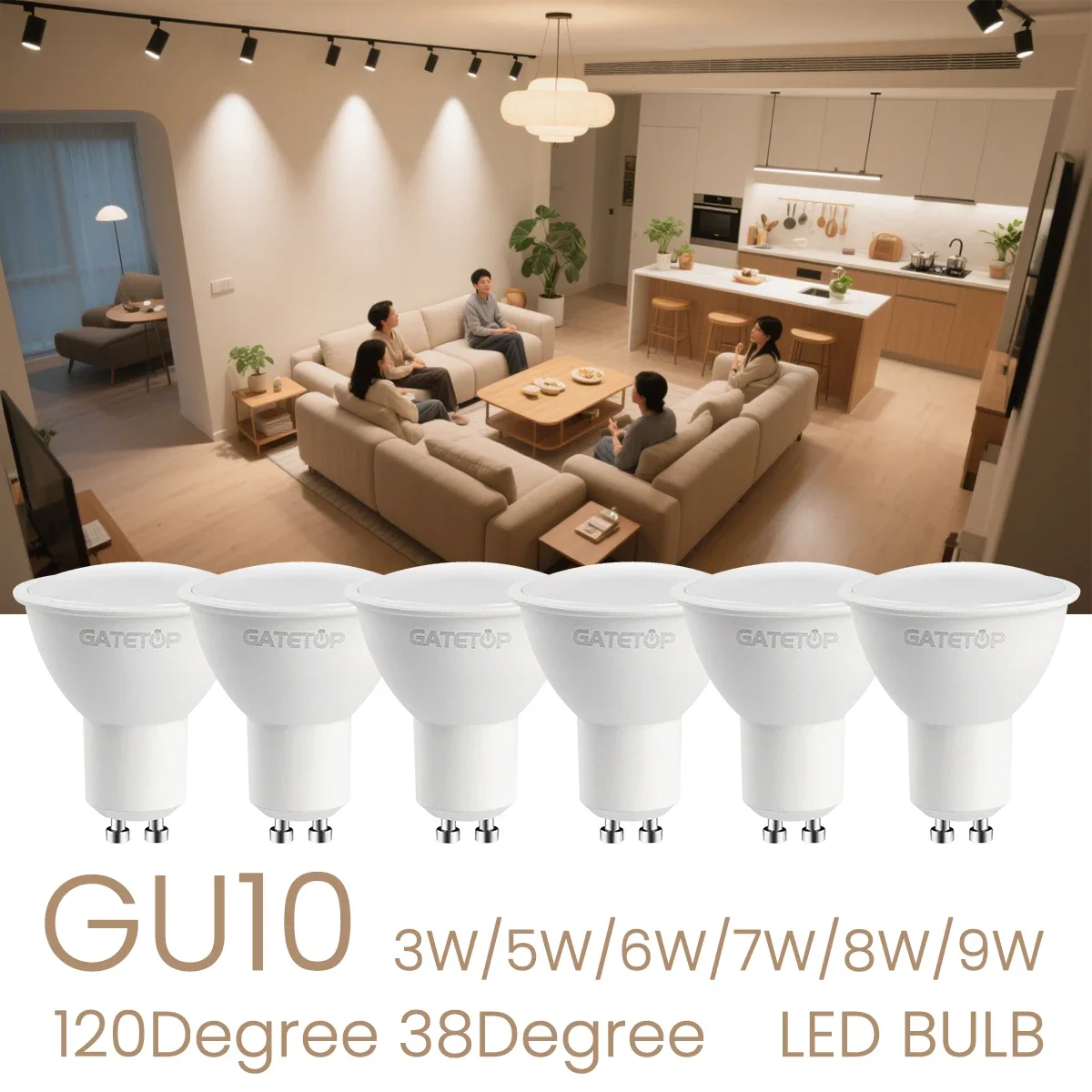 3 stücke GU10 Strahler Kein Fliker 5 W 6 W 7 W 8 W 9 W Led-lampe GU10 AC220V 120 V Ersetzen 50 watt halogenlampe für home Beleuchtung abschnitt