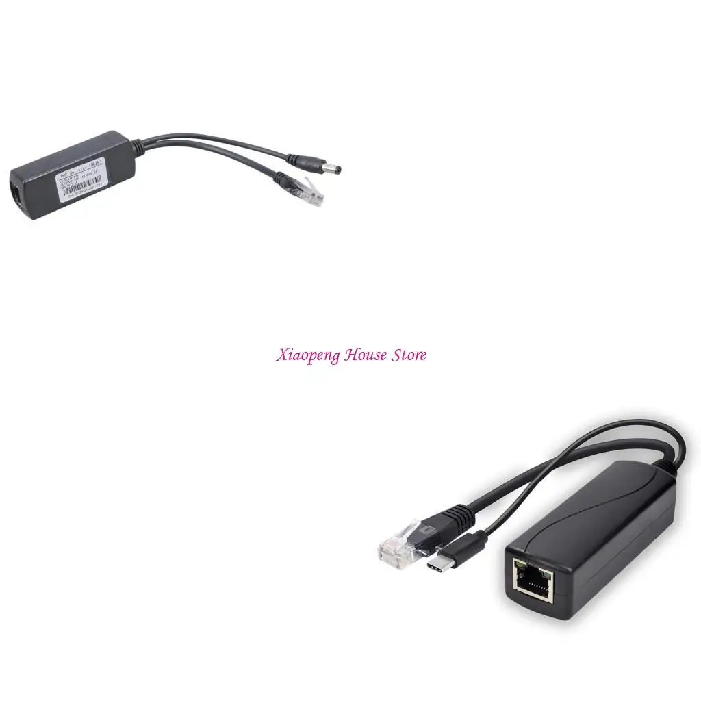 Poe Splitter 48 V bis 5 V USB Typ C Strom über Ethernet -Adapterkabel 77JC Image