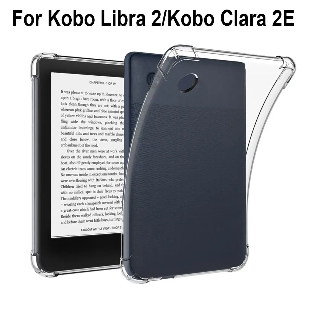 Transparente TPU Weiche Rückseitige Abdeckung Schutzhülle Funda Stoßfest E-book Reader Fall Für Kobo Libra 2/Kobo Clara 2E Image