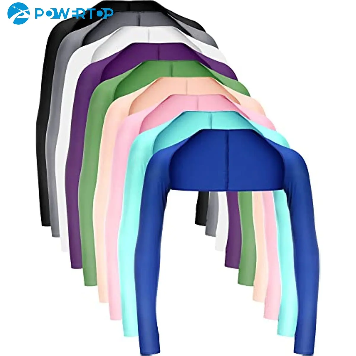 1 Paar kühlende Schal-Armstulpen, Sonnenschutz für Damen und Herren, mit Fingerloch zum Golfen, Fahren, Reiten, Angeln Image