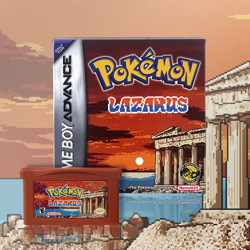USA-Version Englisch RTC Flash-Karte Pokemon Lazarus Echtzeituhr ROM Hack Box Trey Spielmodul Videokonsole Karte für GBA Image