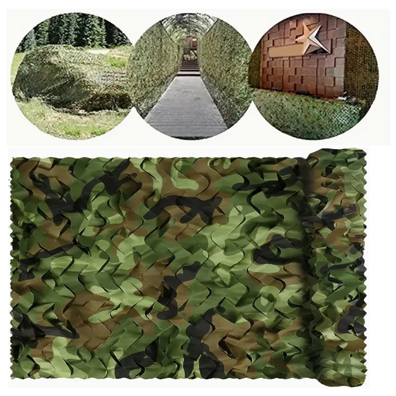 Das doppellagige Oxford-Tuch aus Tarnnetz ist für Gartendekoration, Sonnenschutz im Freien und Pavillenschirm verwendet Image