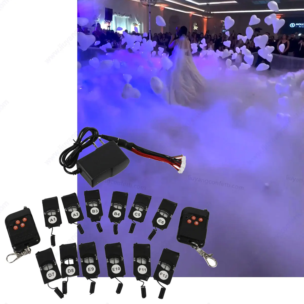 Fernbedienung Braut Geburtstag Hochzeit Dekor Fliegendes Herz Vorschlag Grand Entry Paar Heiratszeremonie Explosion Ballon Dekoration Drop Image