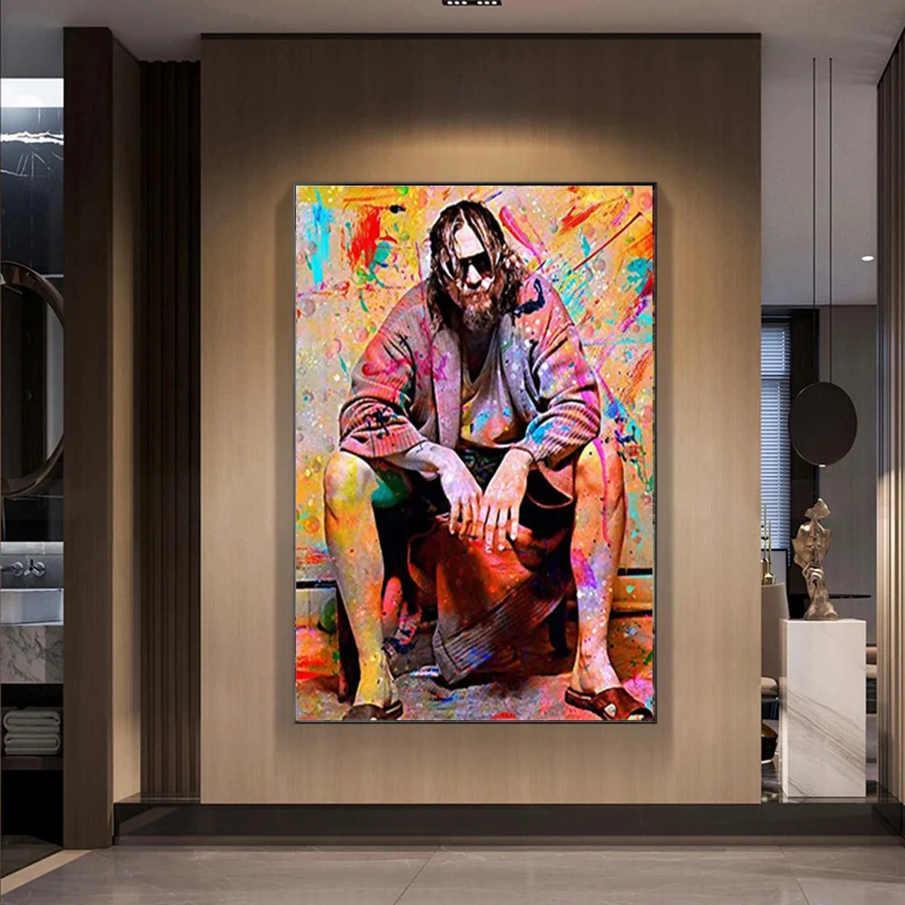 The Big Lebowski Klassische Filmplakate und Drucke, Wandkunst, Leinwandgemälde, moderne Bilder, Schlafzimmer, Heimdekoration, ohne Rahmen, Cuadros Image