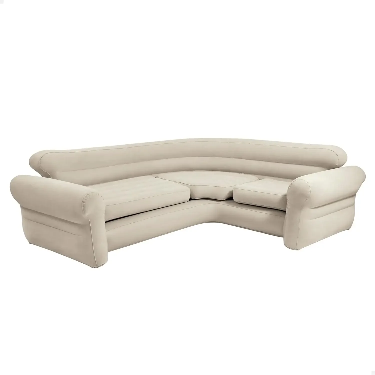 68575NP – Inflasbares Sofa Corner Beige, Vinyl, Beige, 257 x 203 x 76 cm Image