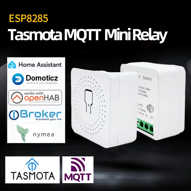 Tasmota MQTT Mini-Relais ESP8285 16A funktioniert mit Home Assistant openHAB Image