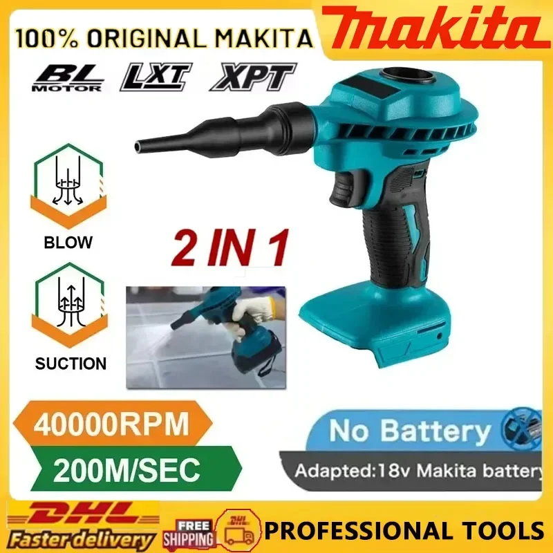 Makita 18V Akku-Luftstaubabsauger, Hocheffizienter Wiederaufladbarer Staubsauger und Kompressor, Elektrisches Reinigungsgerät für Computer Image