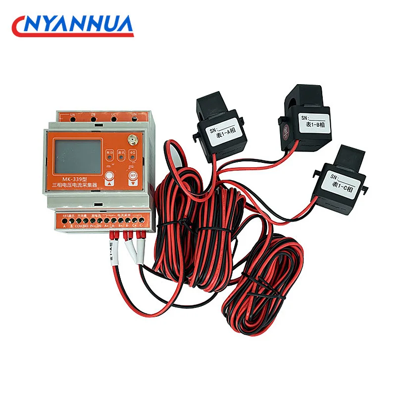 Dreiphasiger Stromzähler, Spannungs- und Stromerfassung, Stromversammlung, 4G-Kommunikationsstromzähler Image