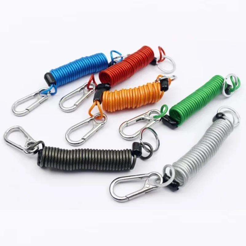 1 Stück Bestseller Einziehbares Sicherheits-Federkabel Fahrradschloss PVC-beschichtetes Diebstahlschutz-Schloss Federdrahtseil Scheibenbremskabelschloss Image