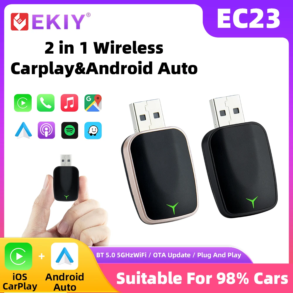 EKIY Carplay Wireless Adapter OEM ODM Android Auto Box Carplay Smartbox Wireless Carplay Adapter Image