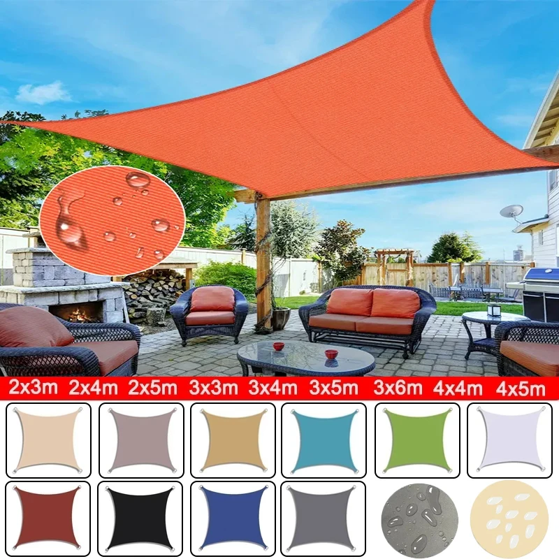 Outdoor-Markisen, wasserdicht, Sonnenschutz, Segel, Garten, Canopi, für Terrasse, Auto, Leinwand, Markise, rechteckig, Pool, Sonnenschutz, Sonnenschutz, Segel Image