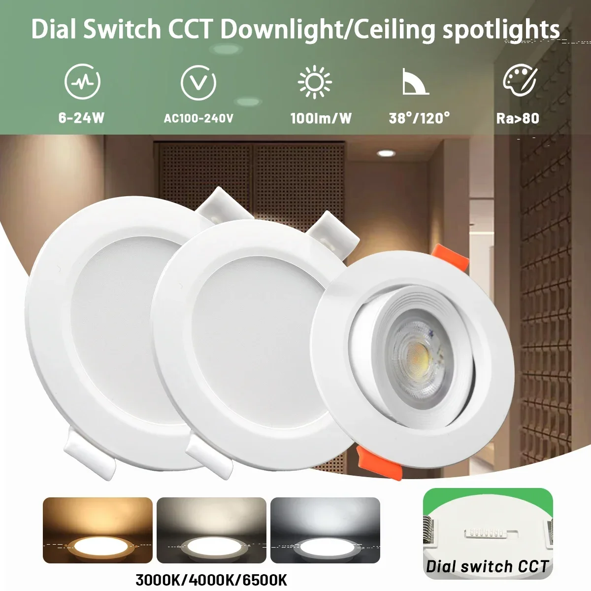 1-10 stücke Led Oberfläche Montiert Spot Downlight CCT 3000/4000/6500K Anti-glare Decke Lampe faltbare Strahler für Schlafzimmer Badezimmer