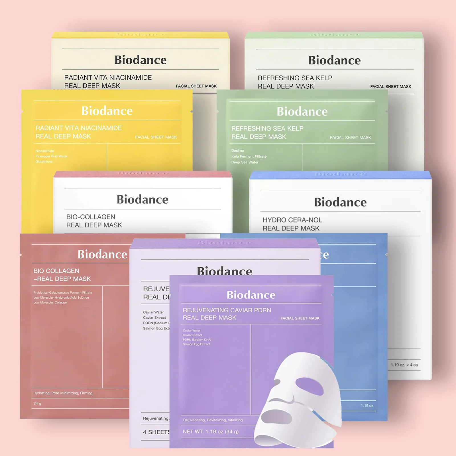 Biodance Kollagen-Gesichtsmaske Hochwirksame Hydratation und Feuchtigkeitspflege Verbessert die Hautelastizität Beruhigend und aufhellend Koreanisch Image